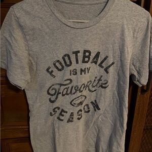 Gray Graphic Tee "Football is My Favorite Season"